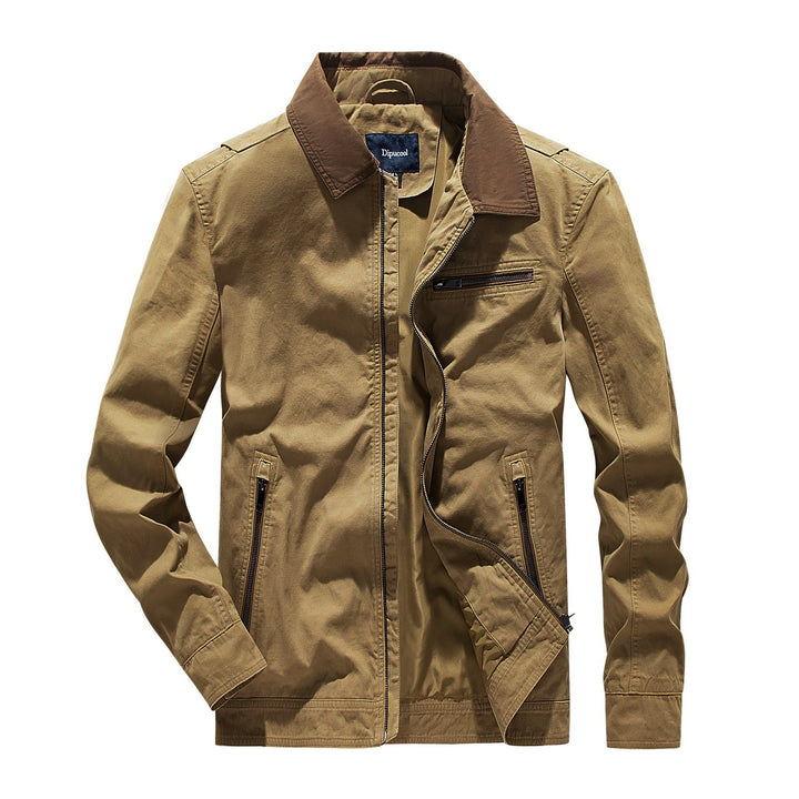 Transitional jacket for men with a catchy collar Amarae
