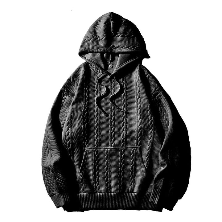 Men's hooded tracksuit tops with textured pattern Lune London