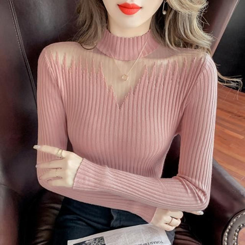 Pull élégant pour femmes avec des accents transparents Chic & Stil