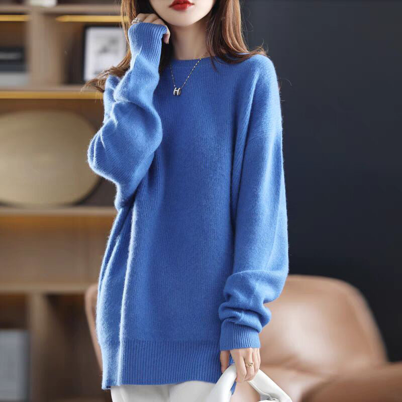 Pull long pour femmes en tricot avec coupe décontractée Chic & Stil