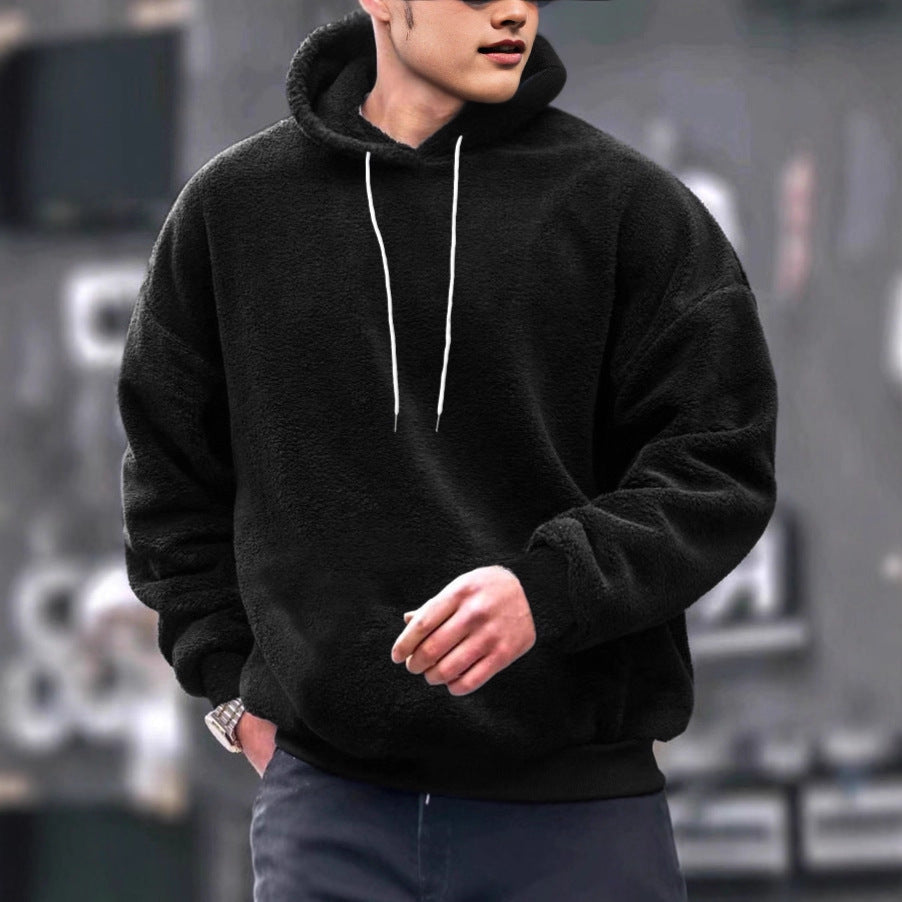 Men's cozy fleece hoodie with a sporty cut and adjustable drawstring Lune London