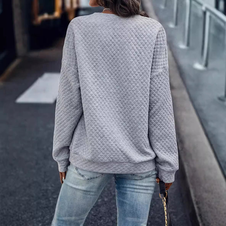 Quilted half-zip sweatshirt for women Lune London