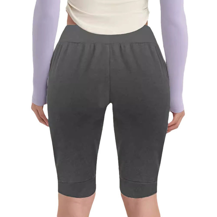 Lune London women's sporty Capri pants with elastic waist and practical side pockets