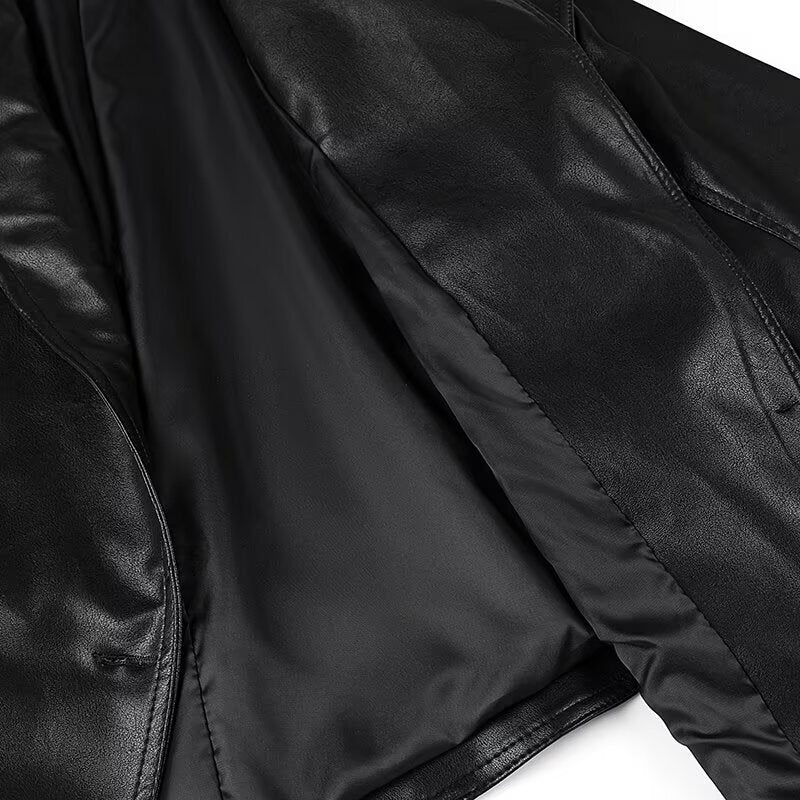 Elegant faux leather jacket for women with trendy lace-up details Lune London