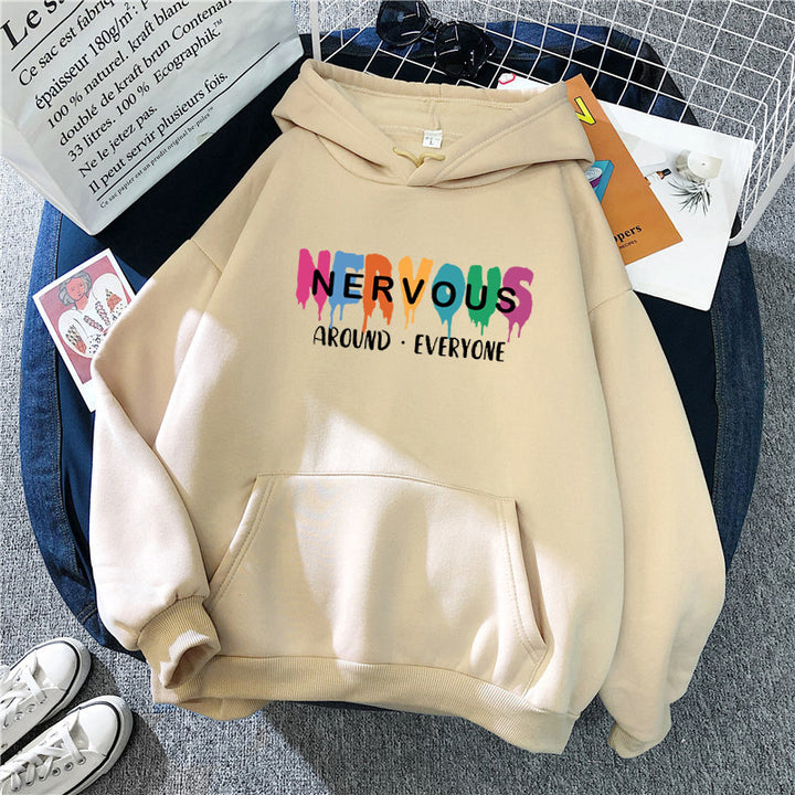 Women's hoodie with creative lettering Chic & Style