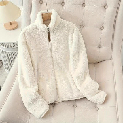 Veste en polaire pour femme avec col haut et fermeture éclair Chic & Stil