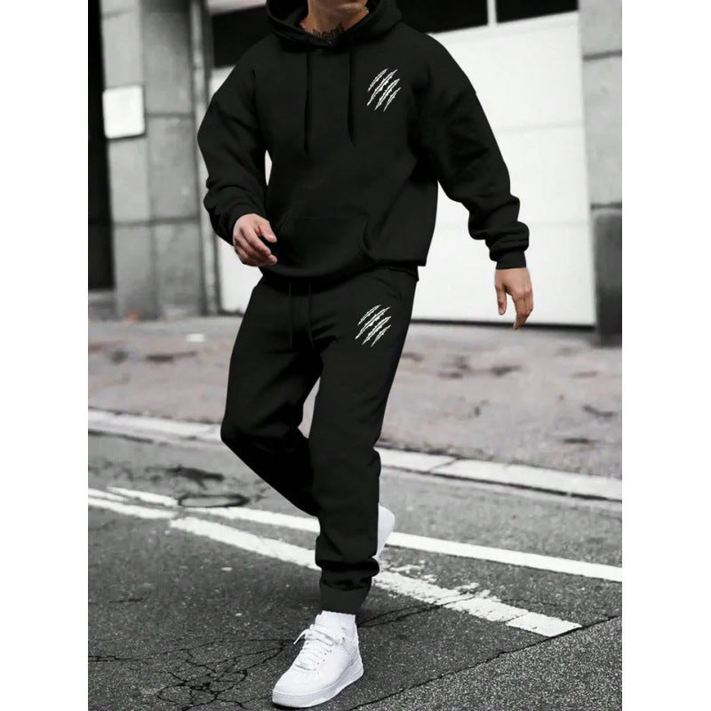 Men's hoodie tracksuit with creative graphics and comfortable fit Chic & Stil