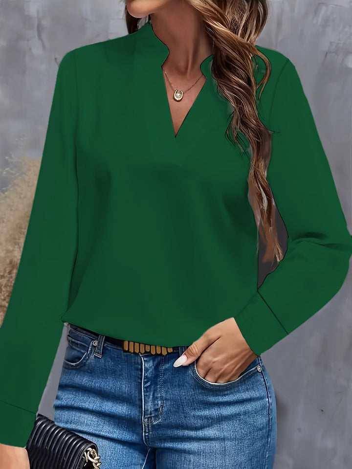 Women’S Blouse with Stand-Up Collar and Long Sleeves Lune London