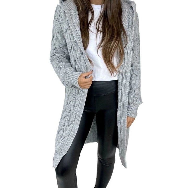 Long cable knit coat for women Lune London