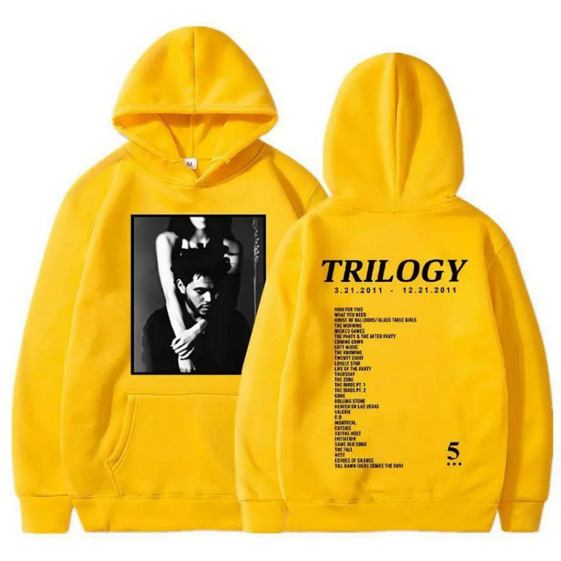 Women's hoodie with artistic photo print and unique lettering Lune London