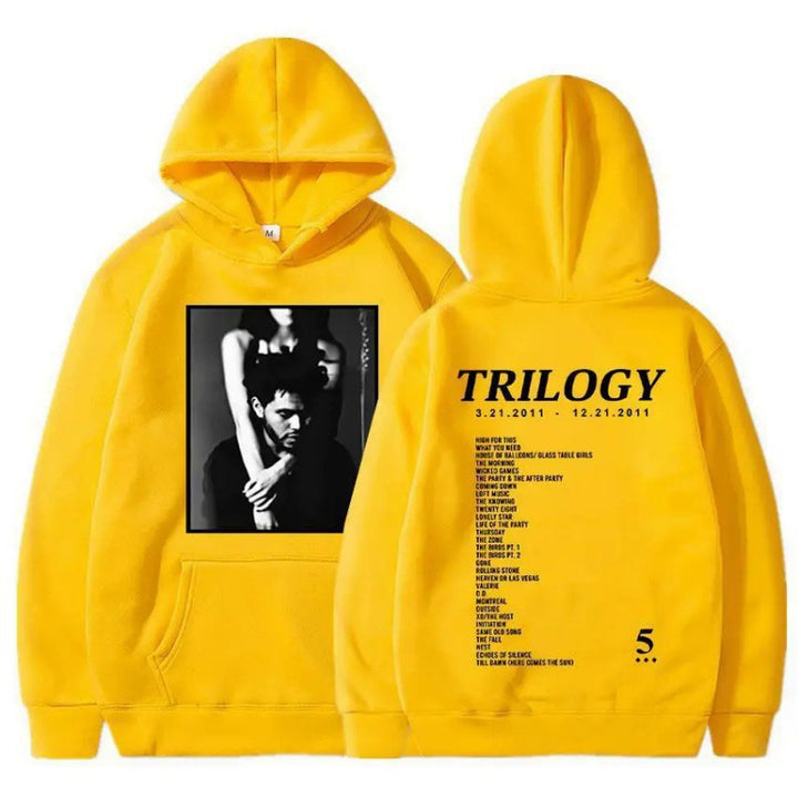 Women's hoodie with artistic photo print and unique lettering Lune London