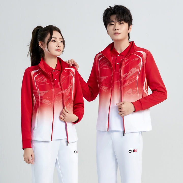 Unisex Performance Training Set with Gradient, Stretch Jacket and Comfort Pants Amarae