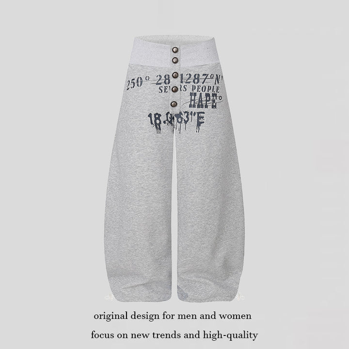 Women's culotte lounge pants with high ribbed waistband, front decorative button placket and adjustable hem Amarae