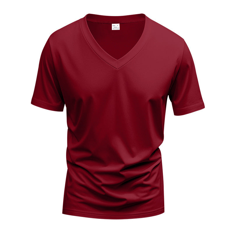 Functional T-shirt for men with V-neck in breathable material Lune London