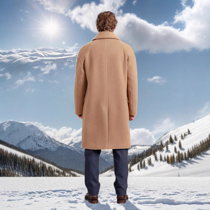 Elegant sheepskin coat for men with a textured premium material and a practical closure Lune London