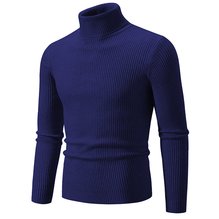 Men's ribbed turtleneck sweater in fine ribbed fabric Lune London