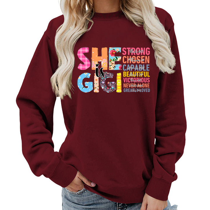 Sweatshirt pour femmes avec design de texte inspirant Chic & Stil