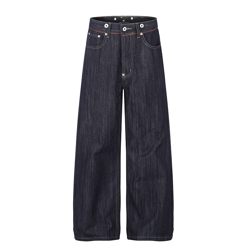 Women High-Cut Wide Denim Palazzo Jeans with Five-Pocket Cut Amarae