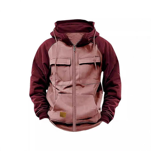 Sporty hooded jacket for men with practical pockets and zipper Amarae