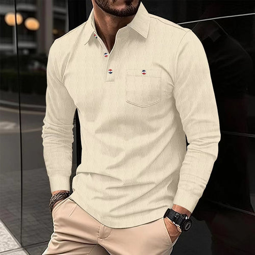 Men's long sleeve T-shirt with structured pattern Amarae