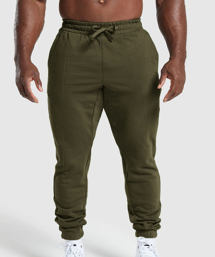 Sporty men's jogger pants with elastic waistband and side pockets Lune London