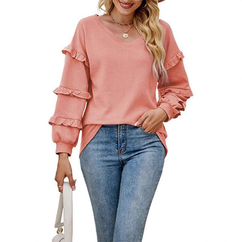 Women's sweatshirt with ruffle details Amarae