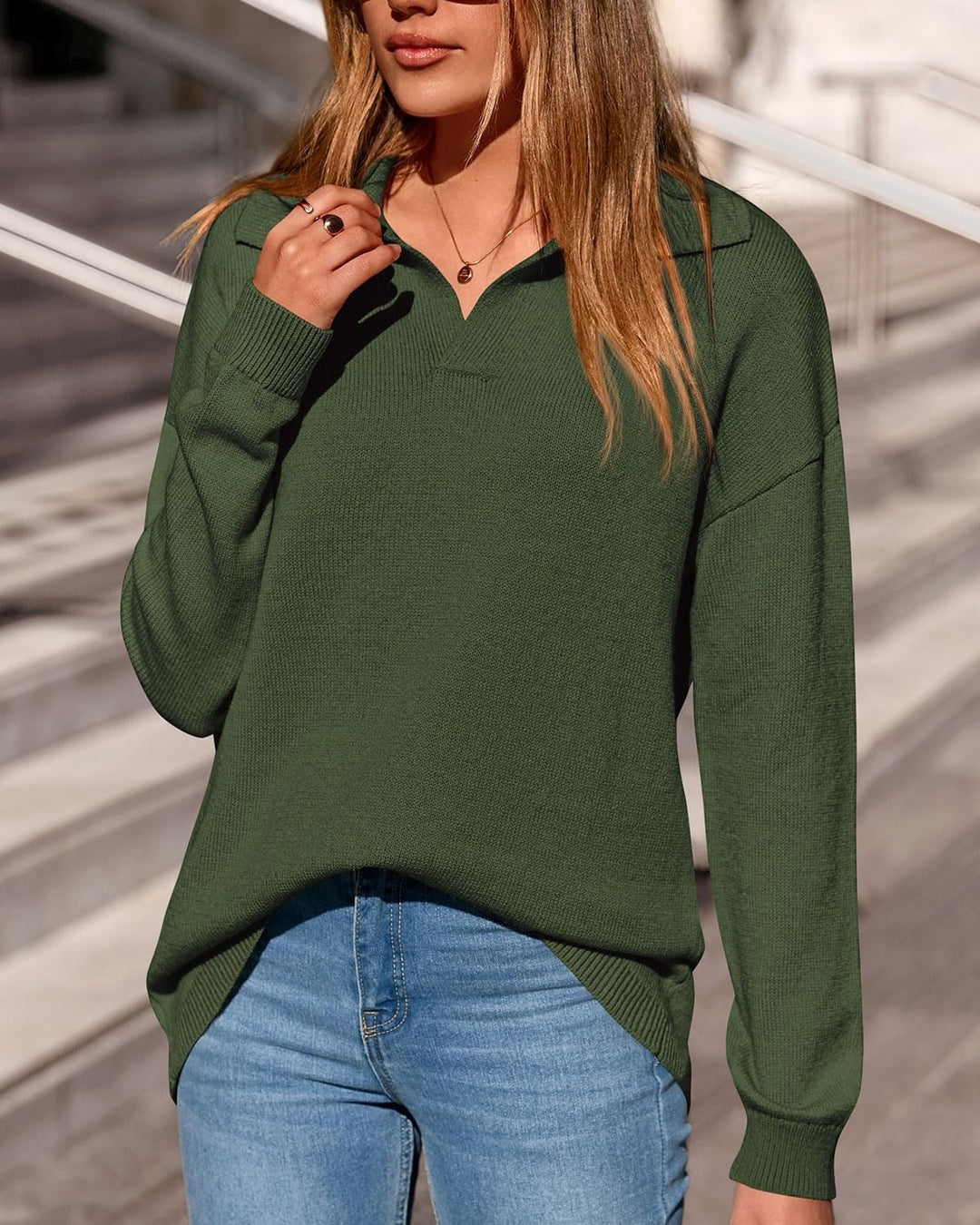 Lune London casual polo sweater for women