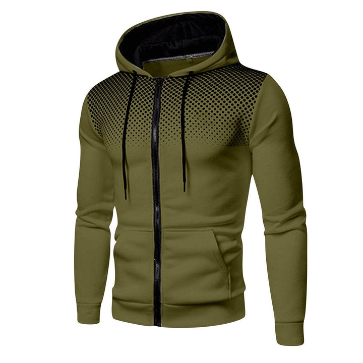 Sporty hooded sweater for men with an innovative structure and practical zip pockets Amarae