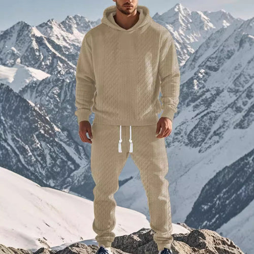 Men's Cozy Leisure Set with Hood and Elastic Waistband Amarae
