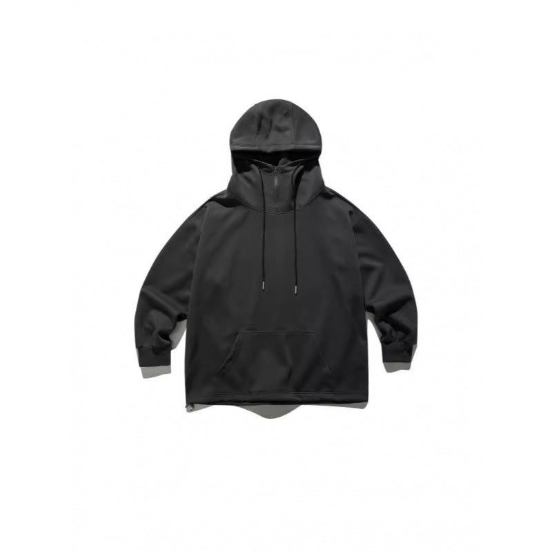 Unisex Oversize Hoodie with Half Zipper and Kangaroo Pocket Amarae