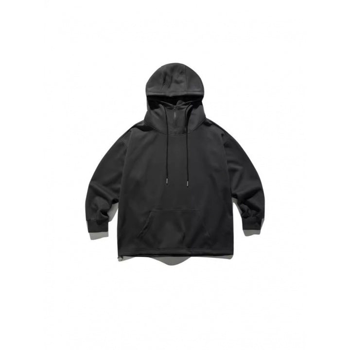 Unisex Oversize Hoodie with Half Zipper and Kangaroo Pocket Amarae