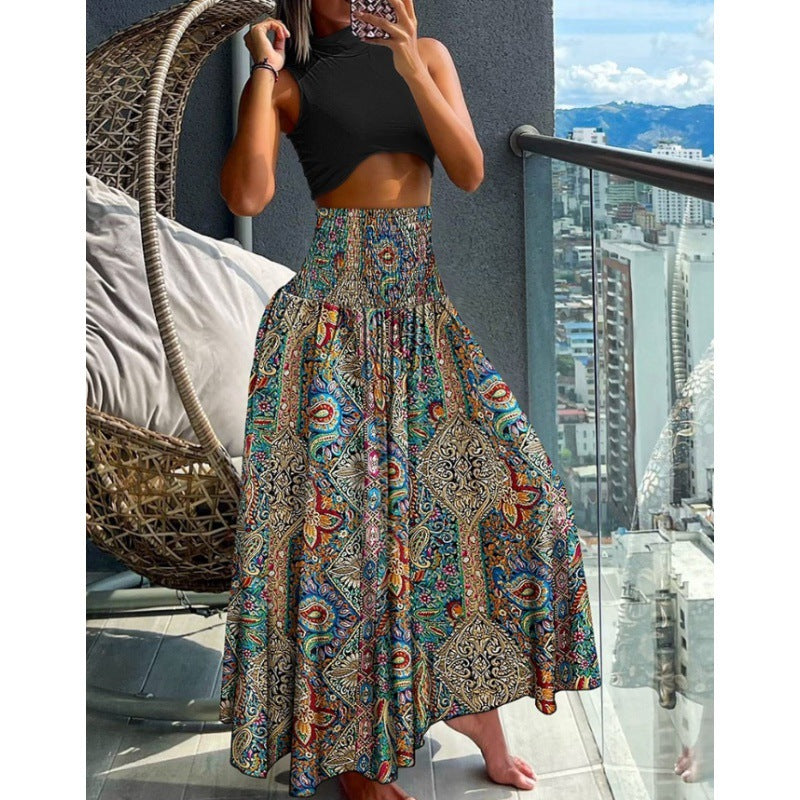 Women Bohemian Chic Maxi Skirt