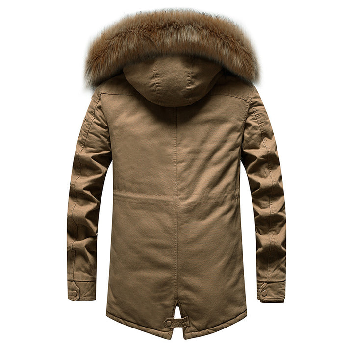 Winter jacket for men with removable faux fur collar Lune London