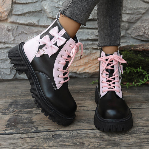 Stylish and sturdy women's boots, featuring a high shaft and colorful accents Amarae