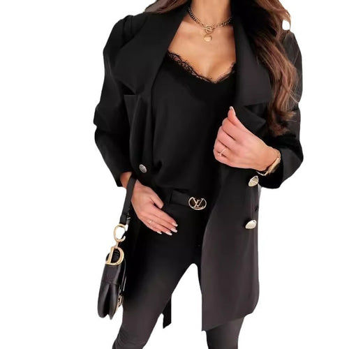 Amarae double-breasted structured blazer for women