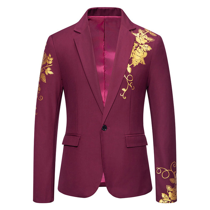 Elegant blazer for men with gold floral pattern Lune London