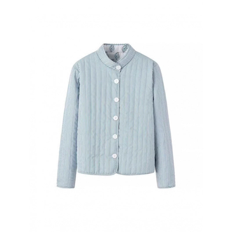Reversible cotton jacket for women with elegant print Amarae