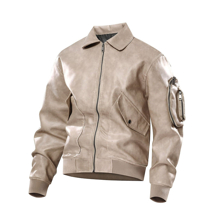 Casual faux leather jacket for women with practical pockets Lune London
