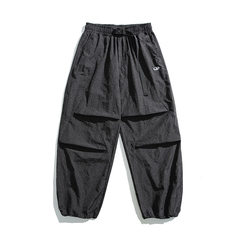 Unisex Lightweight Ripstop Cargo Pants with Multiple Flap Pockets and Elastic Hem Amarae