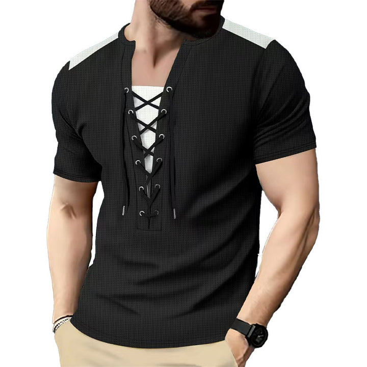 Short sleeve shirt for men with sporty lace design Lune London