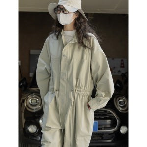 Women's Casual Utility Overall with Drawstring Waist and Multifunction Pockets Amarae