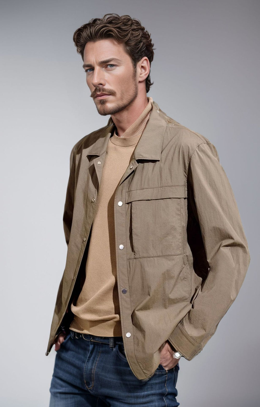 Men's technical leisure jacket with practical pockets and lightweight material Lune London
