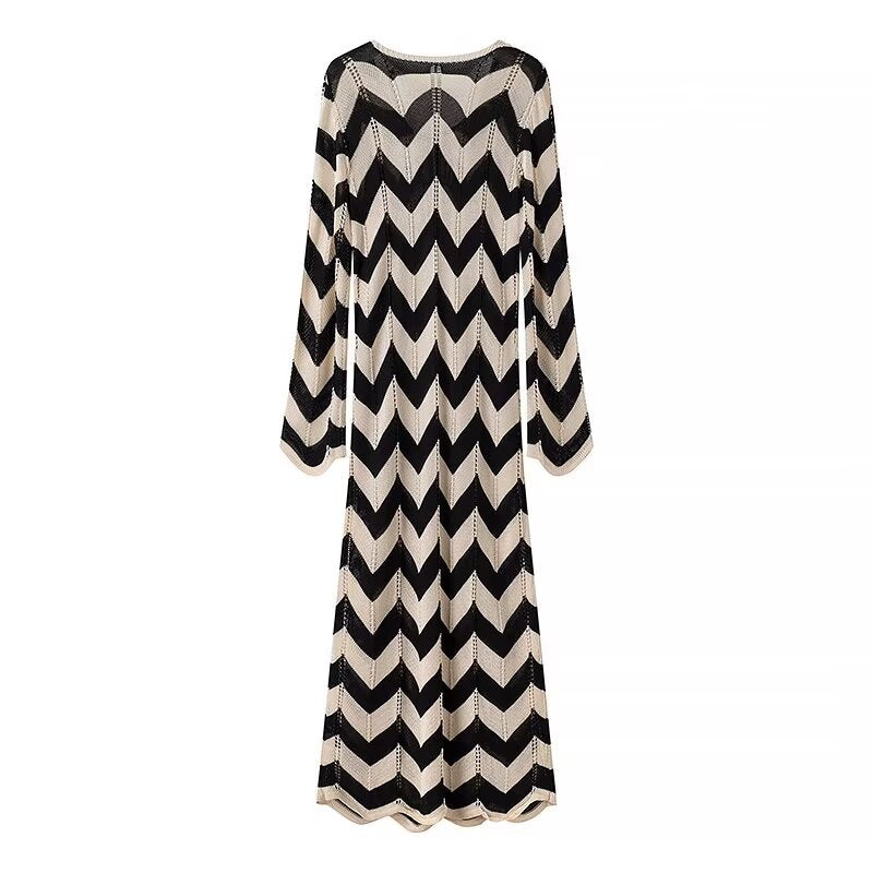 Maxi dress for women with zigzag pattern Lune London