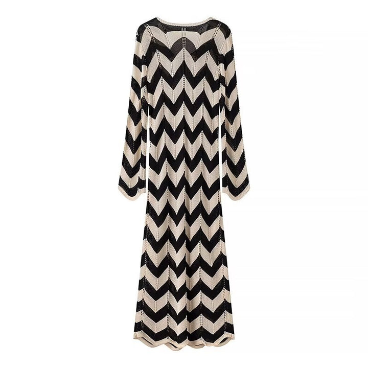 Maxi dress for women with zigzag pattern Lune London