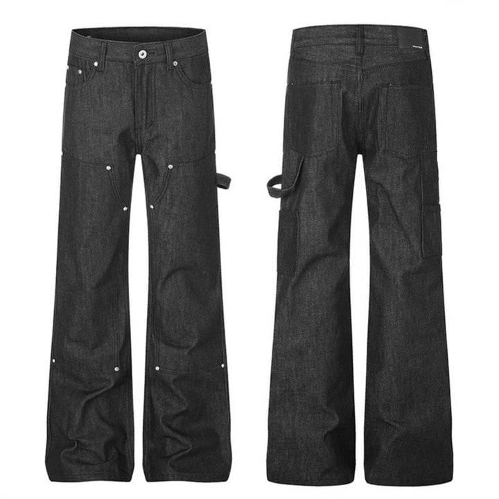 Women's wide carpenter jeans in palazzo cut with nail/hammer loop and reinforced knee sections Amarae
