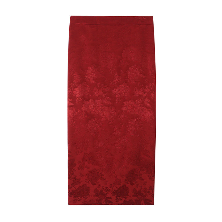 Women's One-Shoulder Jacquard Top with Waistband and Decorative Bow Amarae