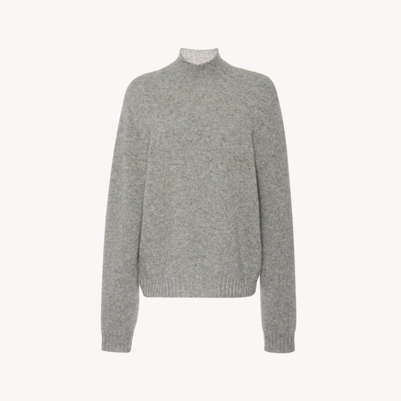 Fine knit sweater for women with a high collar and a relaxed fit Lune London