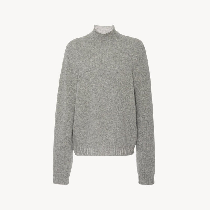 Fine knit sweater for women with a high collar and a relaxed fit Lune London