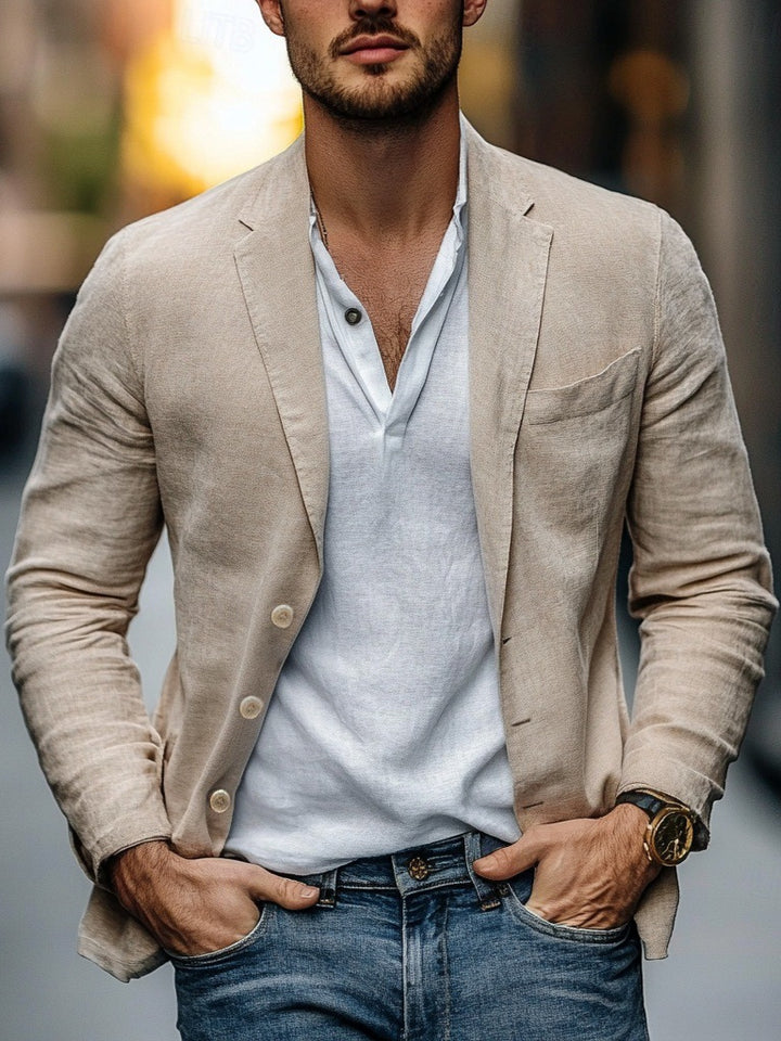 Casual linen blazer for men Lune London