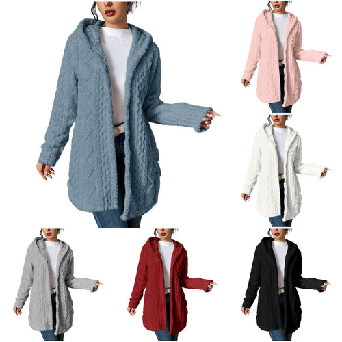Ladies Cozy Hoodie Cardigan with Soft Fleece Amarae